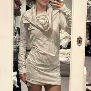Soft Neutral Drape Dress